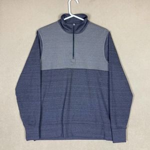 Dunning Sweatshirt Adult‎ Small Gray Golf 1/4 Zip Mock Neck Long Sleeve Mens